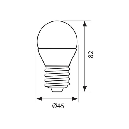 LED лампа CAMEO LED- 6W- Ø45-480LM- E27- 4000K - 2