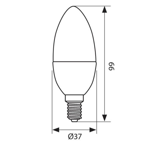 LED лампа MAX LED- 8W- 806LM- E14- 6400K-Ø37 - 2