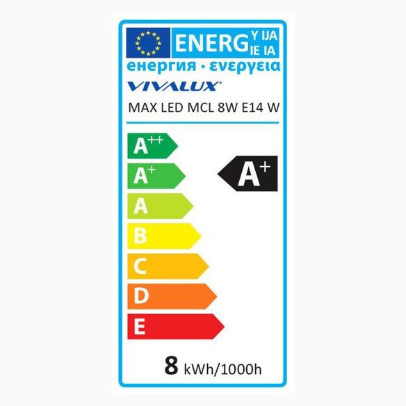 LED лампа MAX LED- 8W- 806LM- E14- 6400K-Ø37 - 3