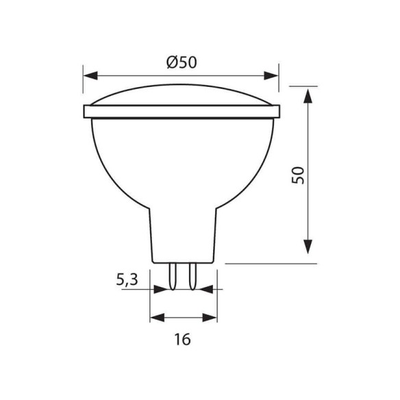 LED лампа XARD LED- JCDR- 5W- 350LM- 230V- G5.3- 6400K - 2