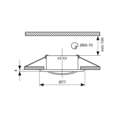 Луна за вграждане CT-2119 С/М VIVALUX