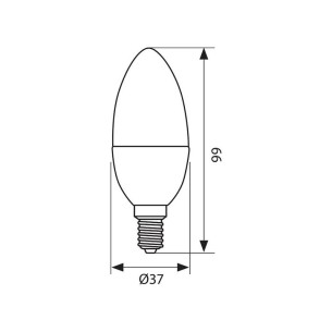 LED лампа CAMEO LED- 480LM- E14- 6W 4000K - 1 2