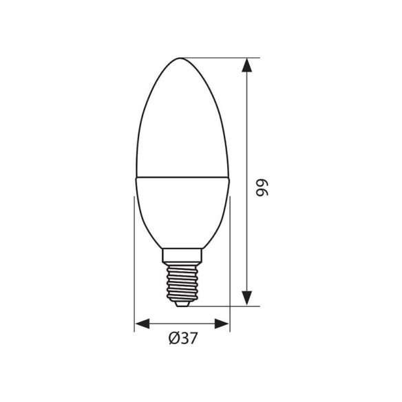 LED лампа CAMEO LED- Ø37-6W- 470LM- E14- 6400K - 2