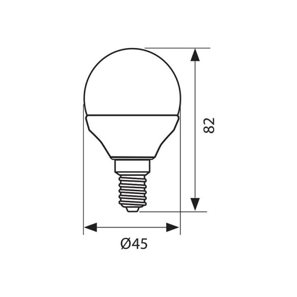 LED лампа CAMEO LED- 6W- 480LM Ø45- E14- 4000K - 2