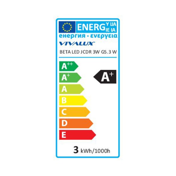 LED лампа BETA LED- JCDR- 3W- 200LM- 230V- G5.3- 6400K - 2