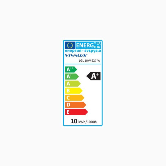 LED лампа LARGO LED- 10W- 806LM- E27- 6400K - 2