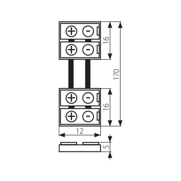 Свързващ елемент за LED ленти CORNER CONNECTOR 8 MM SMD3528 - 2