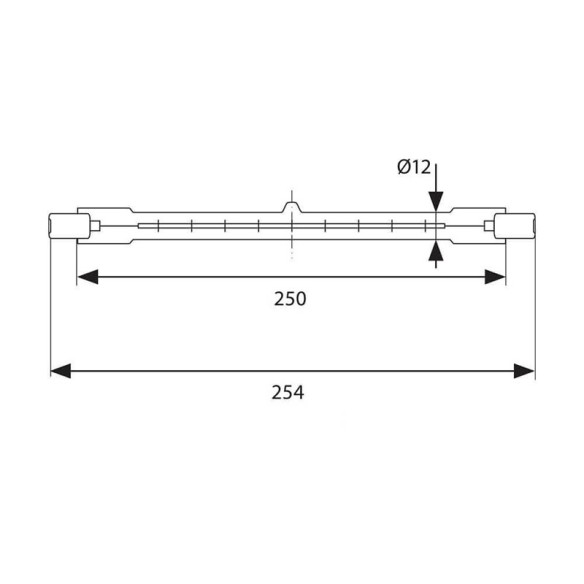 Линейна халогенна лампа HALO LINE J -1500W- 30000LM- 254MM- 2800K - 2