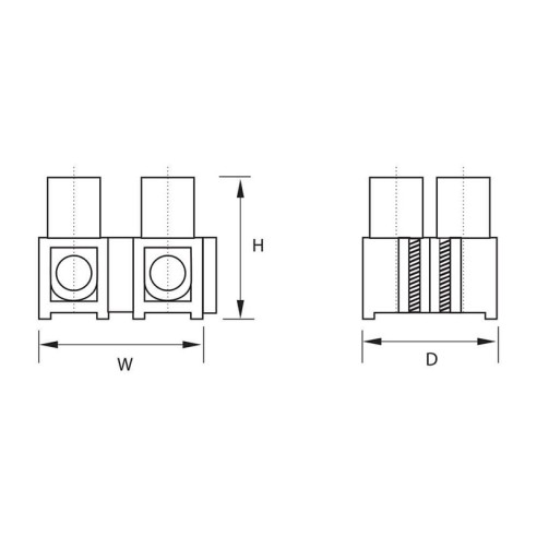 Лустер-клема Т85- полипропилен H/2.5MM2 PP - 2