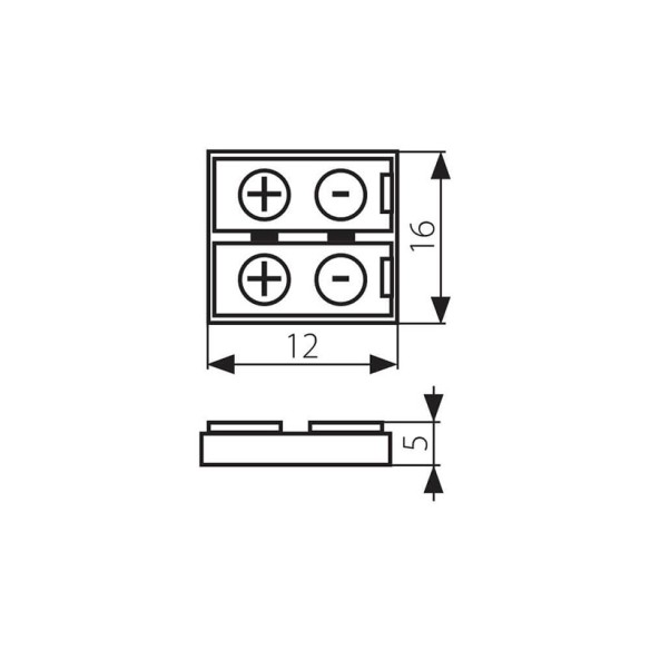 Свързващ елемент за LED ленти CONNECTOR 8 мм SMD3528 MIDDLE - 2