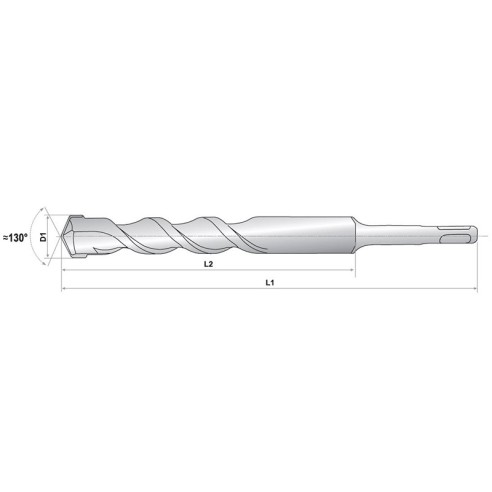 Свредло CROSS HEAD SDS-plus 24х260мм - 2