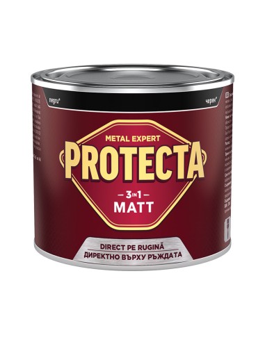 Алкиден лак за метал - PROTECTA 3 в 1 MATT- 500 мл - бял - 1