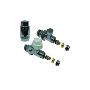 Радиаторен сет Cayman-5 Chrome - прав - 1/2"x16мм и 1/2"x15мм - 1 2