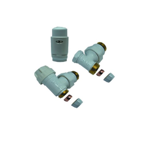 Радиаторен сет Cayman-5 White ъглов 1/2"x16мм и 1/2"x15мм - 3