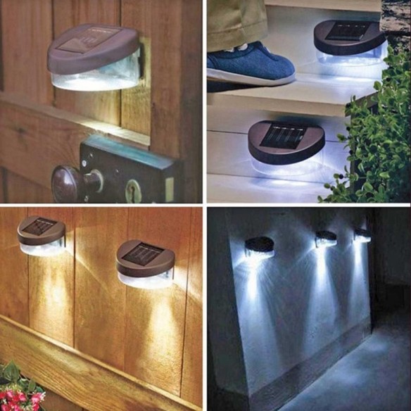 Комплект 4 броя LED соларен аплик 6500K LIGHTEX