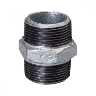 Нипел - поцинкован с външна резба - 1/2" Ж - 1