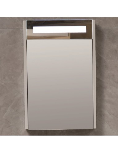 Горен огледален PVC шкаф за баня, 40 см - 1