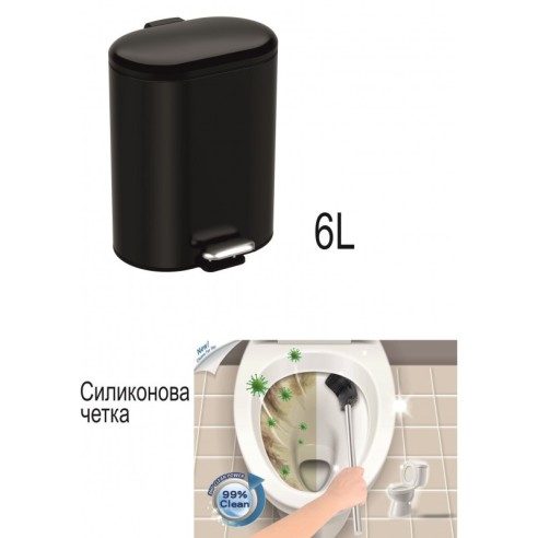 Тоалетно кошче за баня и четка за тоалетна чиния - 2