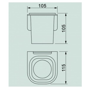 Поставка за четка за зъби Елинор черен мат - 1 2
