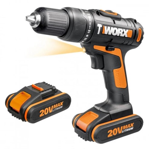 Акумулаторна ударна бормашина Worx WX371.1 20V / 40Nm - 1