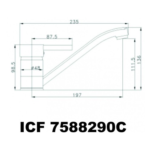 Смесител за кухненски умивалник Кристи - 2