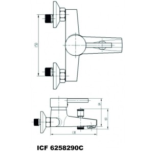 Смесител за баня Кристи - 2 2