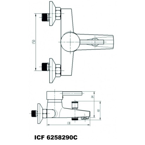 Смесител за баня Кристи - 1