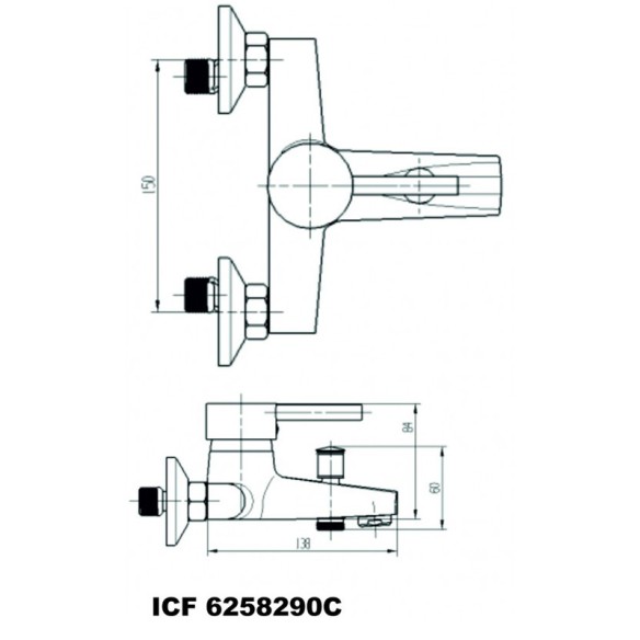 Смесител за баня Кристи - 1