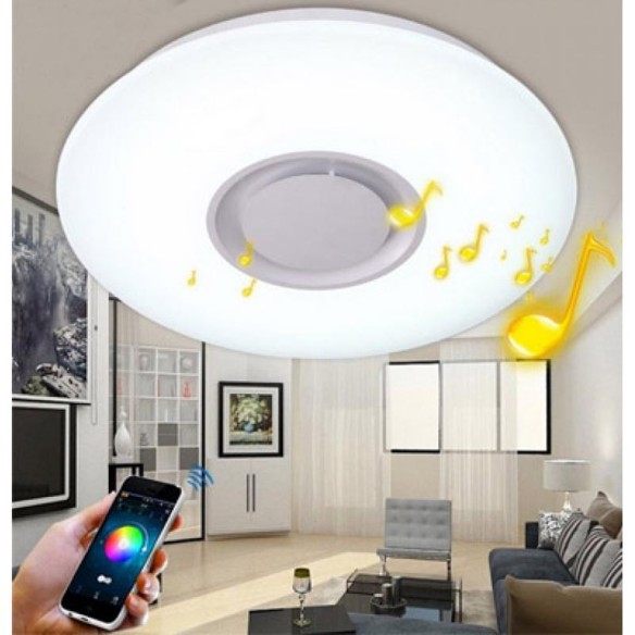 LED музикален плафон 24W 4000K Ф400 Bluetooth Plastic - 2