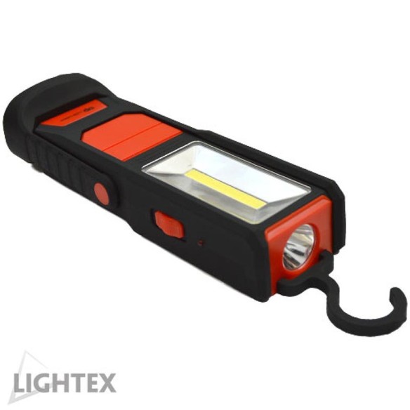 LED ръчна лампа COB 1+2W с магнит и батерия 1200mAh - 2