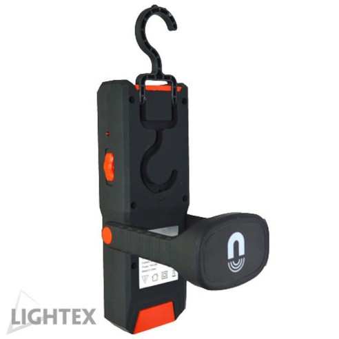 LED ръчна лампа COB 1+2W с магнит и батерия 1200mAh - 5