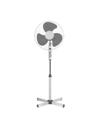 Вентилатор на стойка 40W, 40 см, 3 степени, бял/сив, Sapir