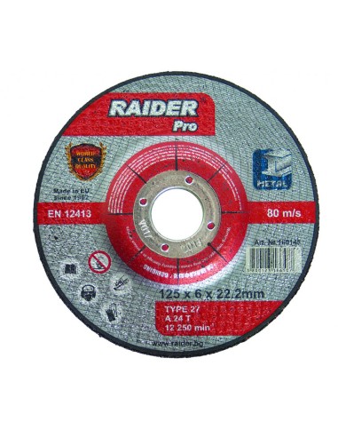 Диск за шлайфане 180х6х22.2 мм RDP - Raider - 1