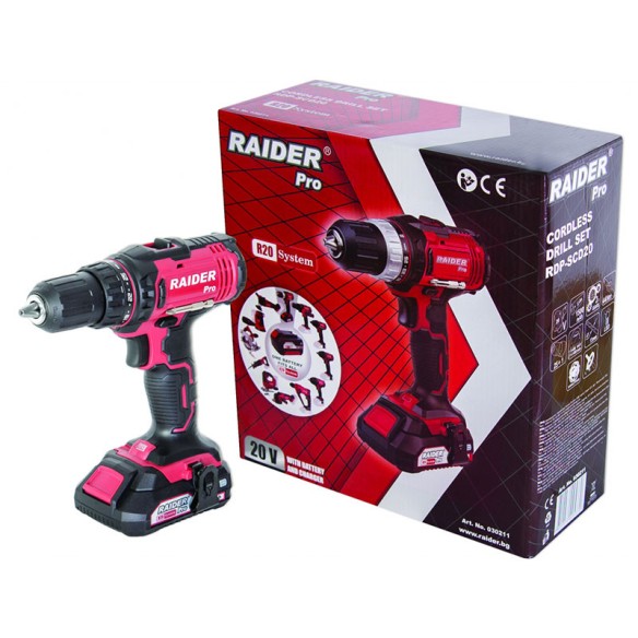 Акумулаторна бормашина Li-ion 2-ск. 13 мм RDP-SCD20 Set - Raider - 3
