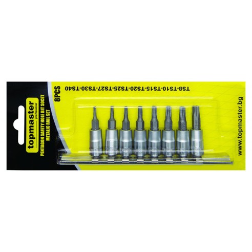 Вложки с накрайници к-кт 8 бр. 1/4", размери TS8-40 - Topmaster - 2