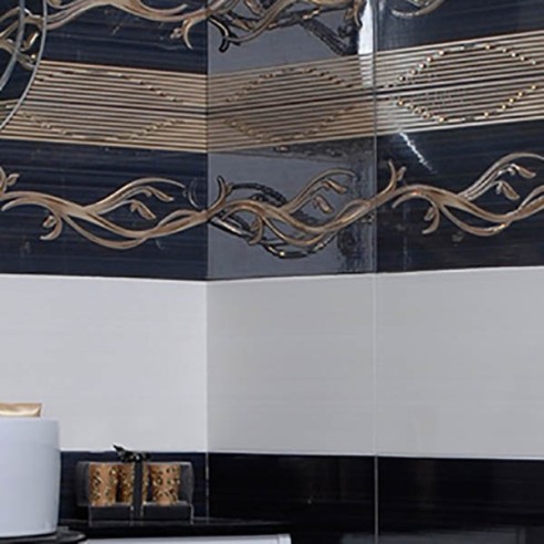 KAI фаянс Сорел черен 25х40 см 7624 - 2