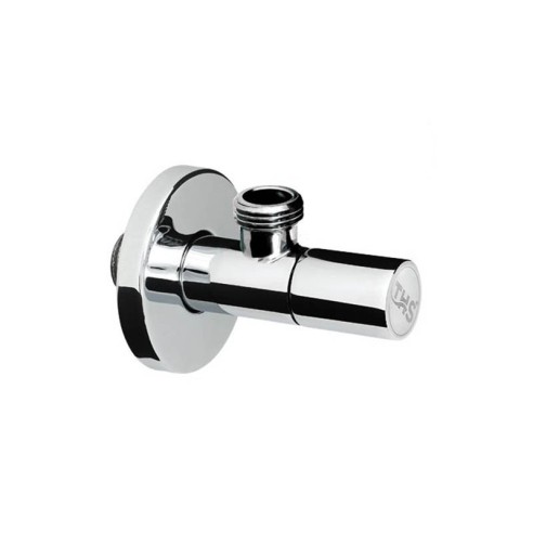 Спирателен кран с розетка - TOP SILVER - 1/2" х 1/2" - 1