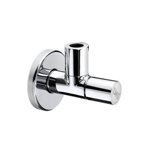 Спирателен кран 1/2" х 3/8" с гайка М10мм с розетка TOP SILVER - 1