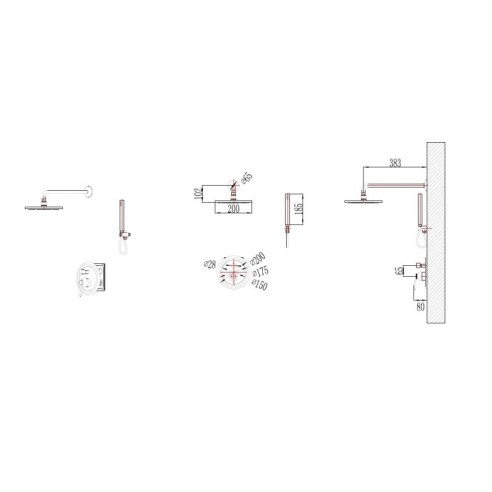 Месингов смесител за вграждане Ескада - IC-5545372 - 2