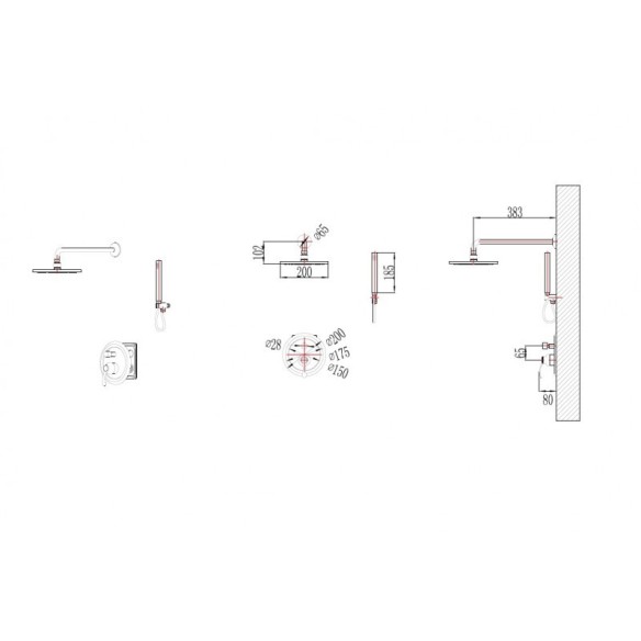 Месингов смесител за вграждане Ескада - IC-5545372 - 2