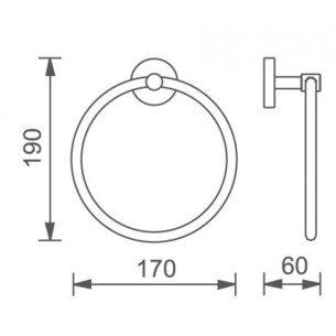 Поставка за хавлия Ринг Елла IC-3460В - 1 2