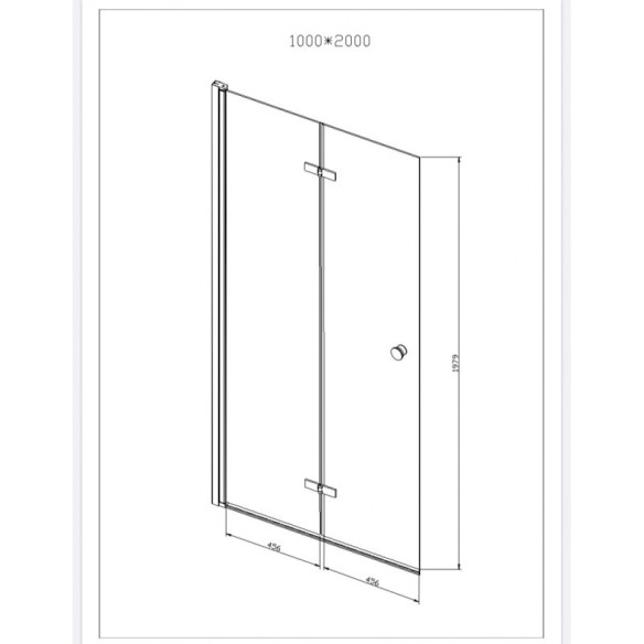 Стъклен матиран преграден параван с размери 200х100х0,6 см - IC-114FS/100 NEW - 2