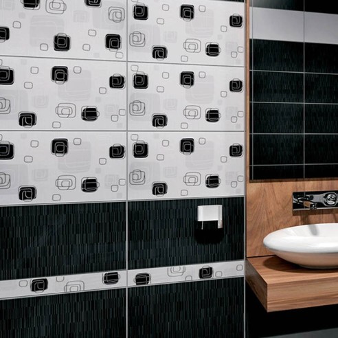 KAI фаянс Линеа черен 25х40 см 7110 - 2