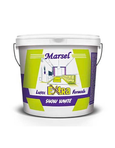 Бял латекс - екстра покривен - 5 кг - MARSEL