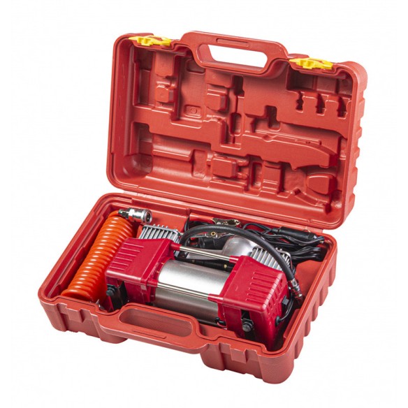 Метален компресор 12V DC 300W 70L/min 2 цилиндъра с аксесоари RD-AC14 - 2
