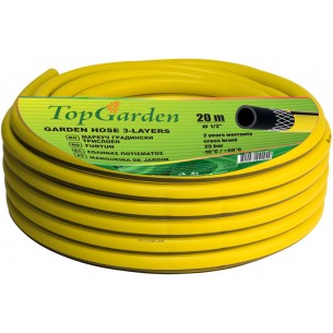 Градински трислоен маркуч 1/2" 30 м  TOP GARDEN