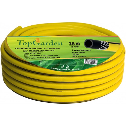 Градински трислоен маркуч 3/4" 20 м - Top Garden - 1