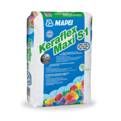 Лепило за плочки Keraflex Maxi S1 - бял - 23 кг - MAPEI - 1