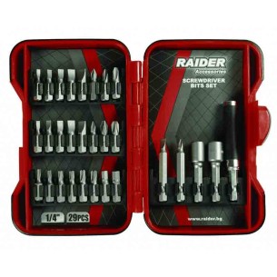 Накрайници 1/4" 29 бр. к-кт Raider - 1