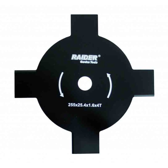 Нож за моторна коса 4 лъча Ø255x25.4 мм Raider - 1